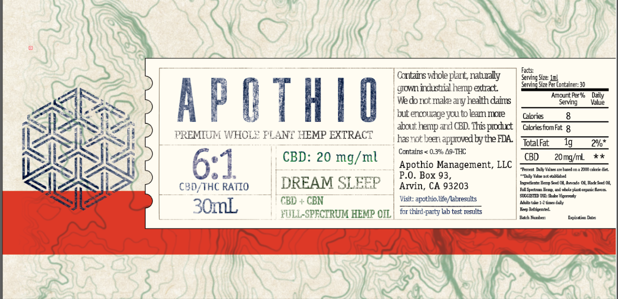 6:1 – Dream Sleep CBD + CBN Full-Spectrum Hemp Oil 540 mg/CBD